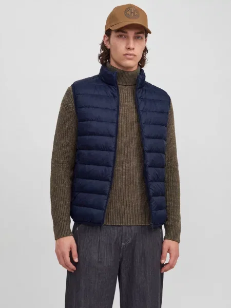 JACK & JONES Vestă JJEberg închis albastru