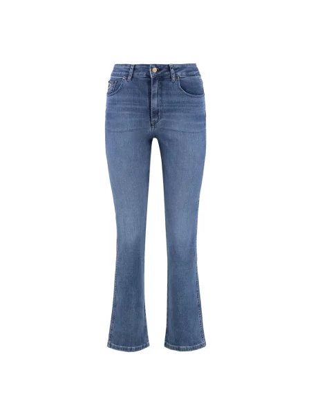 Lniane spodnie Lois z 5 kieszeniami niebieskie