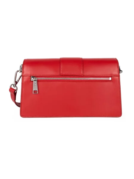 Torebka crossbody Lancaster z klapami czerwona