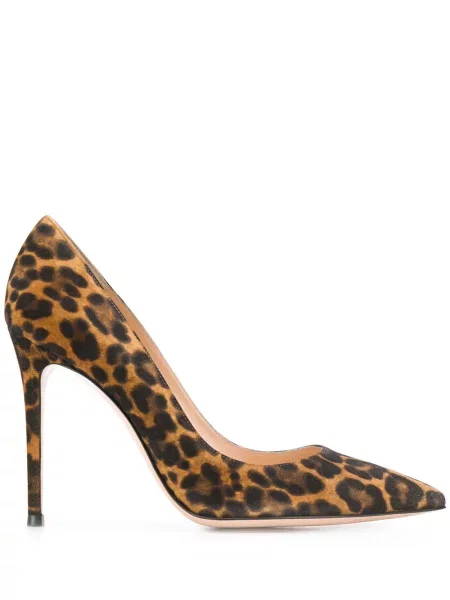 Pantofi cu toc Gianvito Rossi cu imagine cu model leopard maro