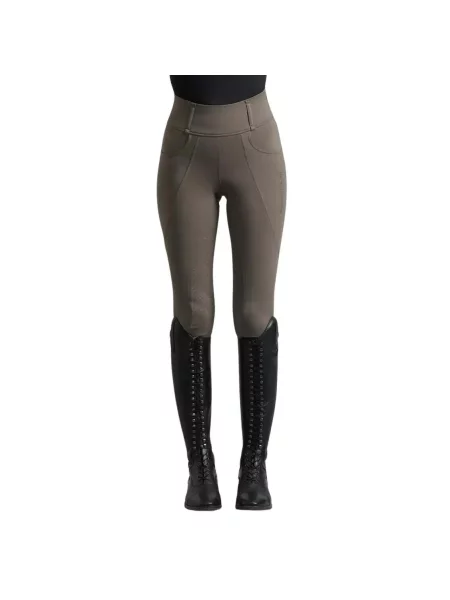 Legginsy jeździeckie z pełną przyczepnością Premier Equine Ventus beżowe