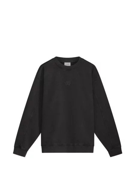 Pulover Filling Pieces cu broderie negru