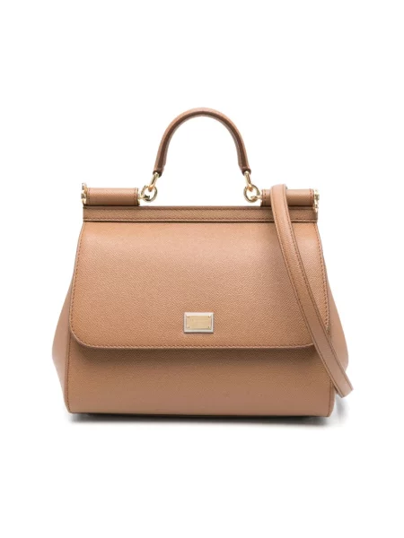 Torebka Dolce And Gabbana skórzana brązowa
