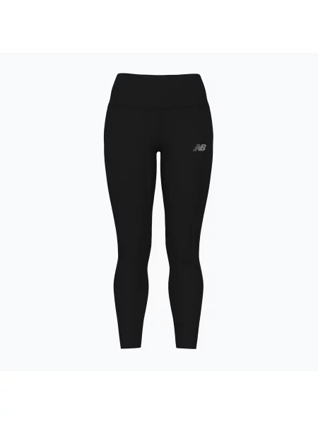 Legginsy do biegania New Balance Harmony High Rise black białe