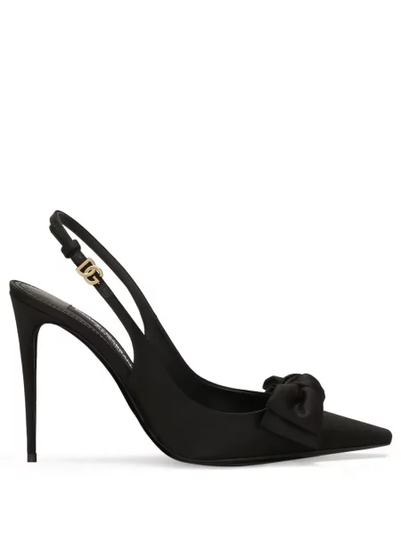 Pantofi cu toc Dolce & Gabbana cu funde negru