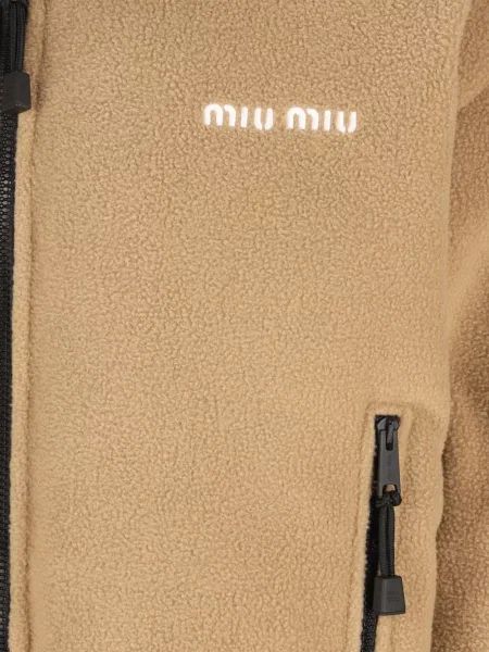 Geacă Miu Miu cu broderie din fleece