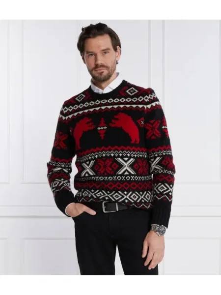 POLO RALPH LAUREN De lână pulover negru