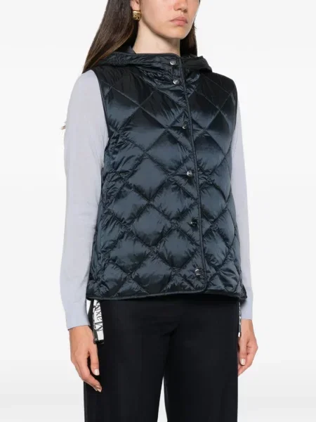 Vestă Max Mara cu glugă albastru