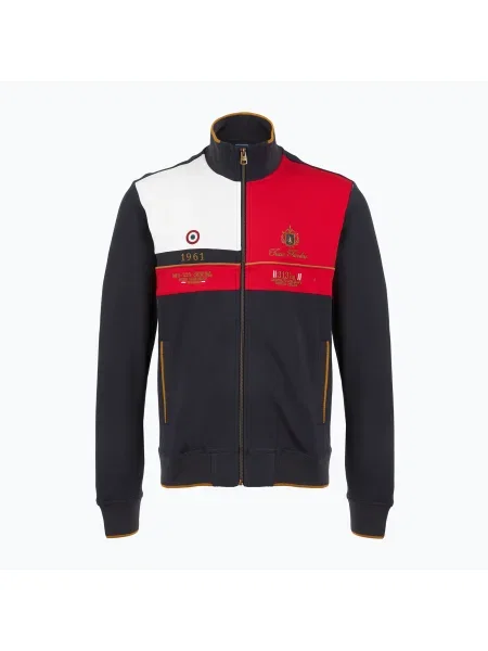 Aeronautica Militare férfi pulóver blu navy/tango red/off white. Méret: S fehér