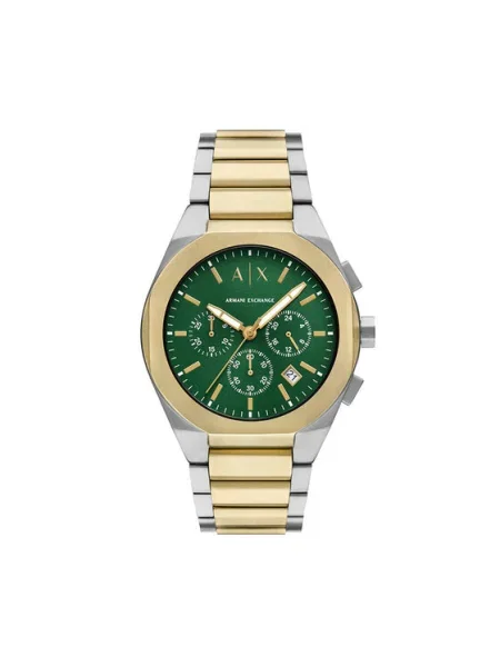 ARMANI EXCHANGE Analóg órák RAFAEL arany / sötétzöld ezüst