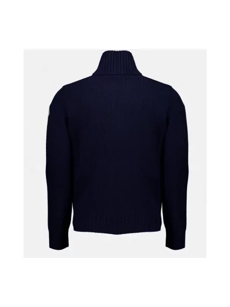 Kardigan Moncler z kaszmiru niebieski