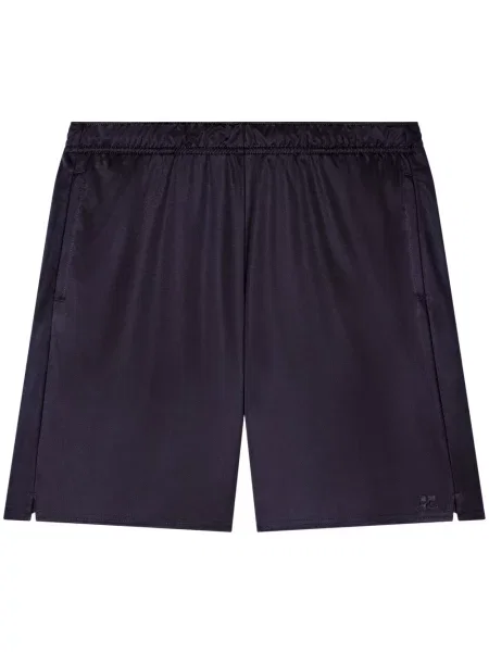 Pantaloni scurți Courreges din jerseu albastru