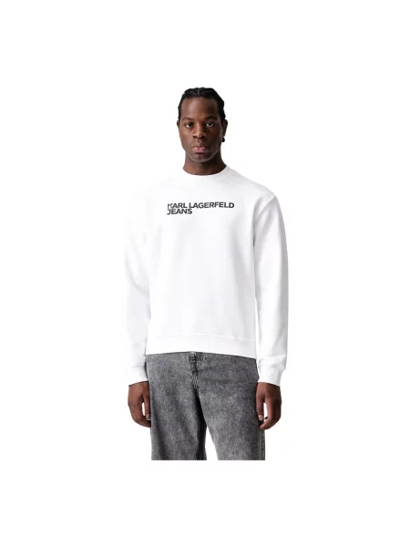 Bluza Karl Lagerfeld z logo biała