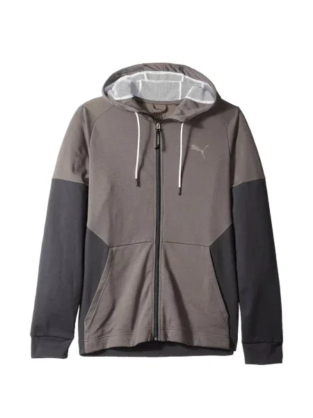 Lung hanorac cu glugă Puma gri