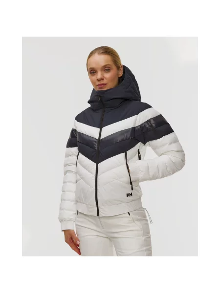 Dámska Lyžiarska Bunda Helly Hansen W Imperial Short Puffy Jacket Tmavomodro-biela biela