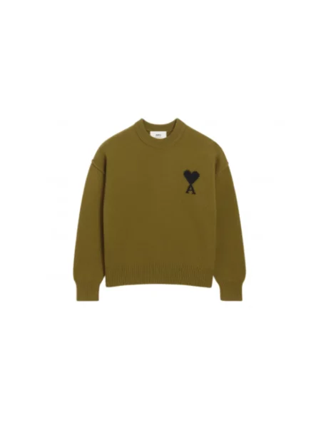 Sweter Ami Paris zielony
