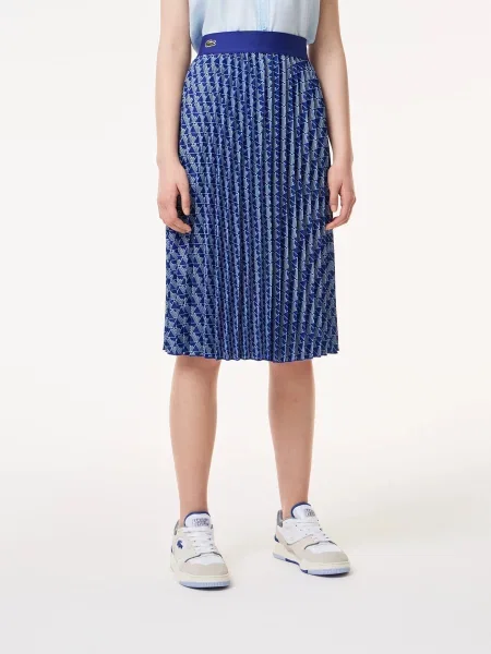 Спідниця міді Lacoste блакитний