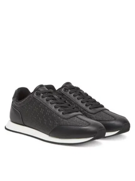 Calvin Klein Sneakersy Low Prof Runn Laceup Mono černá