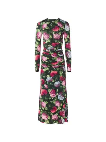Rochie maxi Carolina Herrera cu imagine verde