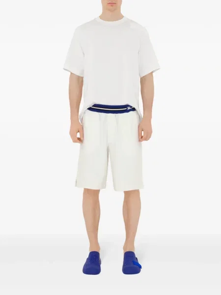 Raštuotos kilpinis šortai Burberry balta