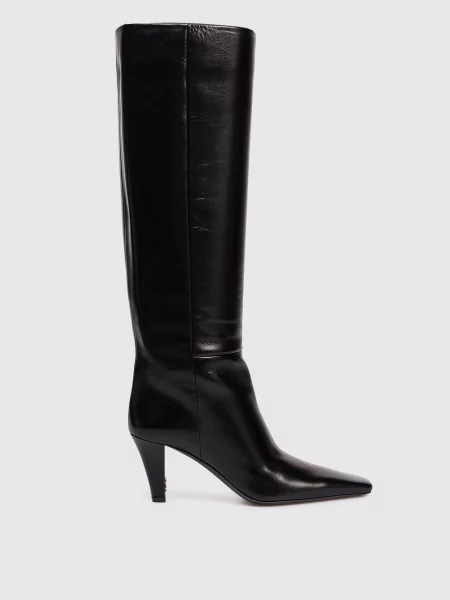 Шкіряні глянцеві чоботи JILL Saint Laurent чорні