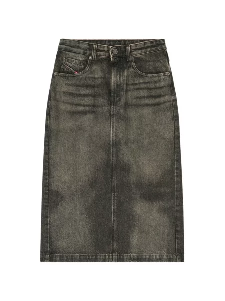 Fustă din denim Diesel gri