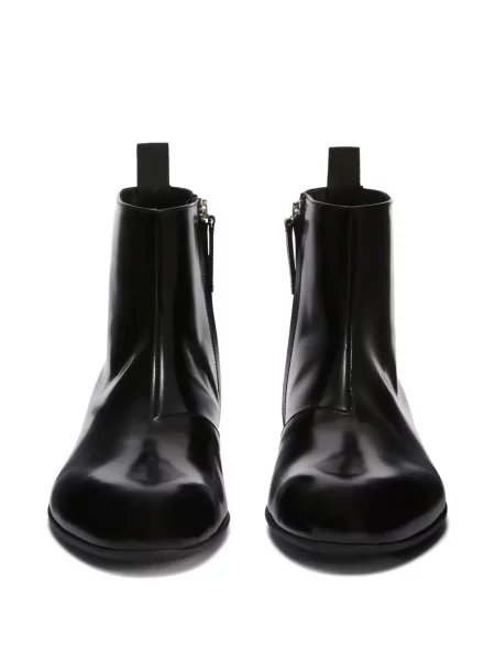 Cizme scurte Jil Sander din piele negru