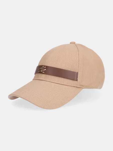 Кепка Karl Lagerfeld с автографом бежевая