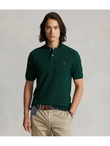 Hímzett hálós tenisz pólóing Polo Ralph Lauren zöld