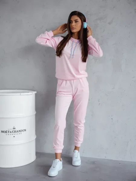 Welurowy komplet dresowy Resti biały