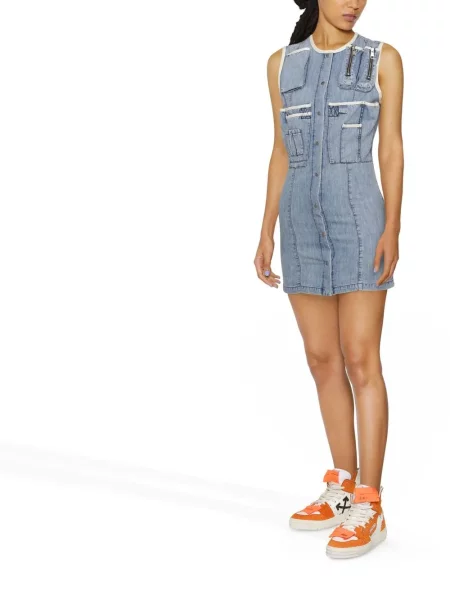 Rochie din denim Diesel albastru
