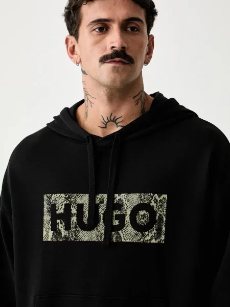Свитер Hugo Blue с капюшоном синий