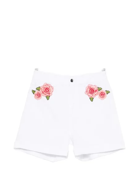Pantaloni scurți Blugirl cu model floral alb