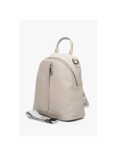Кожаный рюкзак Estro бежевый