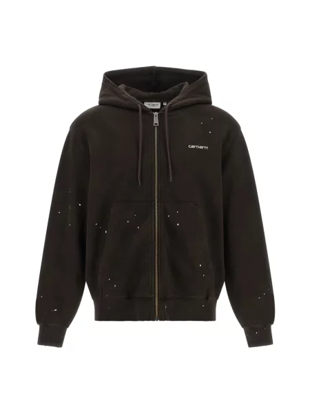 Bluza z kapturem Carhartt Wip z kapturem brązowa