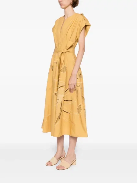 Rochie midi Elie Saab cu broderie până la genunchi de costum