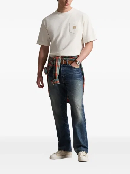 Ριγέ δερμάτινος κάλτσες Polo Ralph Lauren με κορδόνι μαύρο