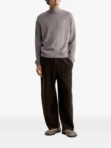 Pulover Maison Kitsune gri