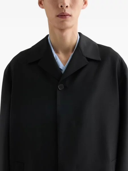 Palton Jil Sander de lână negru