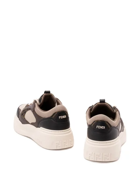 Sneakerși Fendi din piele maro