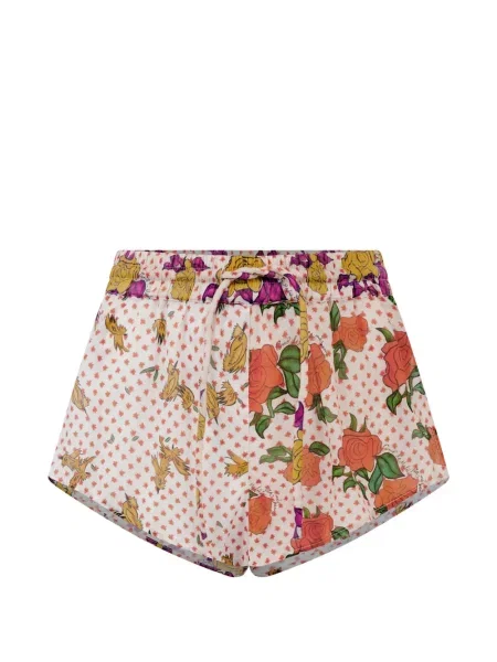 Pantaloni scurți Donde Esteban cu model floral cu imagine cu cordon roz