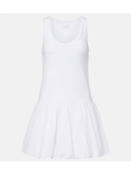 Rochie Velvet de catifea alb