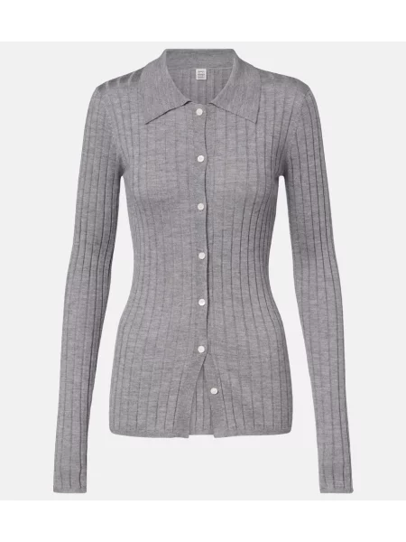 Cardigan Toteme de mătase gri