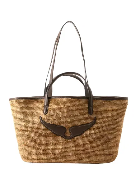 Zadig & Voltaire Nakupovalna torba LE WINGS / temno rjava