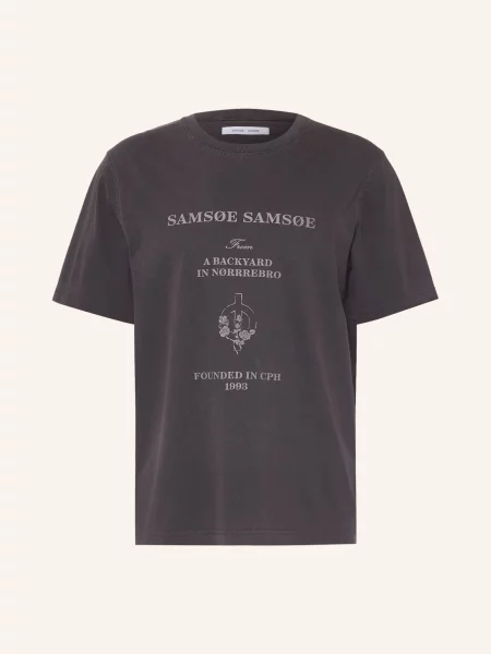 Samsøe Samsøe Tričko Sathomas tmavě šedá