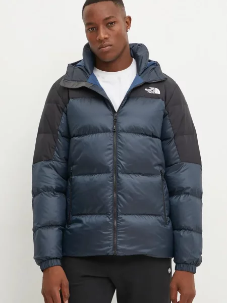Kurtka puchowa The North Face Diablo Down Hoodie shady blue/black heathe granatowa