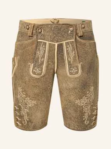 Beckert Kožené Krojové Kalhoty Maximus béžová