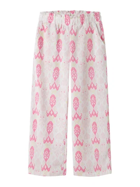 NAME IT Pantaloni NKFJAMSA galben / roz alb