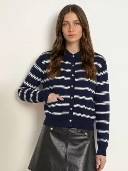 Claudie Pierlot Kardigan blau biały