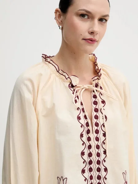 Блузка Hoss Intropia з аплікацією бежевий